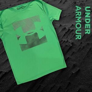 2/27$❤️❤️❤️Under Armour heat gear neon green tee  Youth Medium